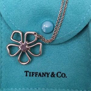 Tiffany Sterling Silver Daisy Pendant & Chain